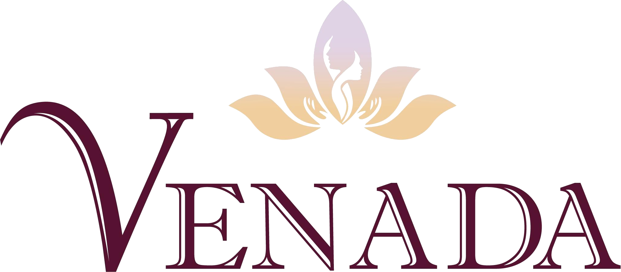 Logo Beauty salon Venada z motywem lotosu